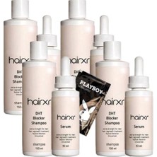 Hairxr Dht Blocker Shampoo 150 ml x 4 Adet + Serum 30 ml x 4 Adet + Jel