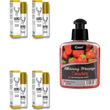 Plant Life Erkeklere Özel Sprey 4 Adet + Çilekli Masaj Yağı 100 ml