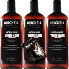 Brickell Erkeklere Özel Anti-White Saç Sakal Bakım Şampuanı 237 ml x 3 Adet + Yanında Jel