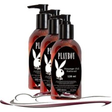 Playboy Natural Aromaterapi Massage Oil Kokusuz Vücut Masaj Yağı 3 Adet 120  ml