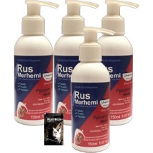 Olegovich Medicine Rus Merhemi Glegnid Blue Tüy Kremi 22-2:0370 4 Tane x 150 ml Cevizli & Ceviz Sütlü Rus Merhemi + Yanında Jel - 000031KI