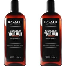 Brickell Erkeklere Özel Saç, Sakal Beyazlık Giderci ve Renklendirci Şampuan 2 Adet