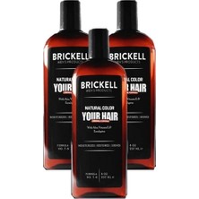 Brickell Antiwhite GIZEY-92-2:0336 Erkeklere 3ADET Beyazlaşmış Saç Sakal Şampuanı 237 ml