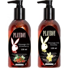 Playboy Massage Oil Strawberry And Vanilla Fragrances 120 ml Çilek ve Vanilya Kokulu Vücut Masaj Yağı