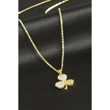 Yonca Sedef Lüks Çelik Kolye