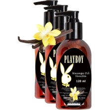 Playboy Vanılla Massage Oil 3 Adet Vanilya Aromalı Vücut Masaj Yağı