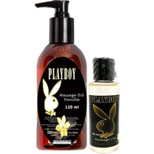 Playboy Aromaterapi Vanilya Massage Oil 120 ml + Vanilya Aromalı Massage Vücut Masaj Yağı 50 ml