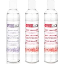 Water Glide  Natural Feeling Lubricant 400 ml Doğal His 1 Adet +  Sweet Strawberry Lubricant 400 ml Çilek Aromalı 2 Adet