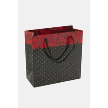 Plant Life 11*11 Gül Desenli Ipli Karton Çanta 1 Adet