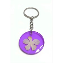 Kartopu Çiçeği Papatya Epoksi Anahtarlık