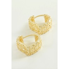 Kalp Kilitli Halka Küpe