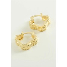 Yıldız Kilitli Halka Küpe