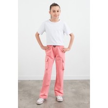 Beli Lastikli Kargo Cep Kız Çocuk Eşofman Altı