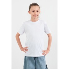 %100 Pamuk Basic Unisex Çocuk Tşört