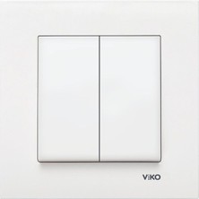 Viko Karre Beyaz Komütatör(Ikili Anahtar) (3 Adet)