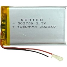 503759 3.7V 1050 Mah Li-Polymer Pil DEVRELI/1.5A