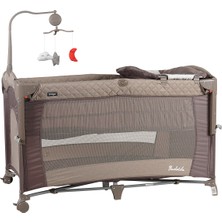 Prego Bedside Anne Yanı Oyun Parkı 70X120 cm Gri