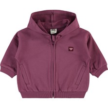 Civil Baby Kız Bebek Kapüşonlu Hrıka 6-18 Ay Koyu Gül Kurusu