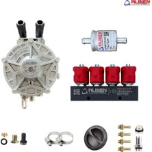 Atiker Uyumlu Sıralı Sistem Regülatör 140KW + Albien Lpg Enjektör 4 Silindir 3 Ohm