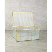English Home Luxury Cam Dekoratif Kutu 30X20X15 cm Gold