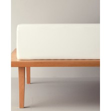 English Home Micell Pamuk Saten Tek Kişilik Lastikli Çarşaf 180X200 cm Beyaz