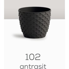 Serınova Kapadokya Saksı 4 No Antrasit