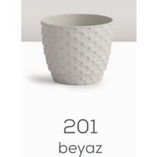 Serınova Kapadokya Saksı 4 No Beyaz