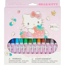 Sanrio Lisanslı Hello Kitty Çilek Serisi 24'lü Yağlı Pastel Boya Kalemi Seti