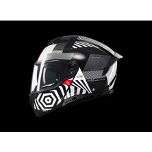 Kask mt Atom 2 Strange B2 Çene Açılır Siyah/beyaz