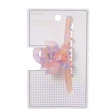 Mor Fiyonk Figürlü Kıskaç Toka