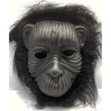 Siyah Eva Goril Maskesi Peluş Tüylü Orangutan Model