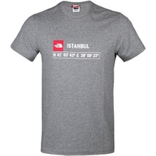 The North Face M Gps Tee  Istanbul Rec Erkek Günlük Tişört NF0A7ZC2DYY1 Gri