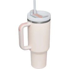 Stanley Özel Isimli Quencher Pipetli Termos 1,18 L Açık Pembe