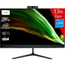 Acer C24-2YE Intel Core I5-1334U 8gb 512GB SSD Intel UHD Graphics Linux 23.8 Fhd IPS 100Hz DQ.BN1EM.001 Siyah All In One Bilgisayar