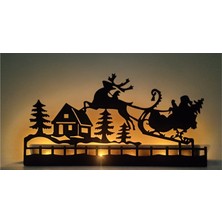 Metal Duvara Monte Mumluk, Mum Işığı Gösterisi Yılbaşı Ev Hediyesi