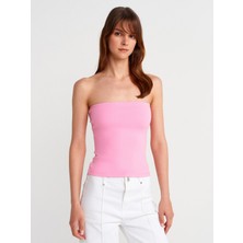 21103 Straplez Top-Pembe