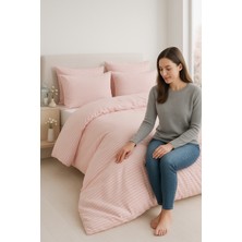 Formeya Çizgili Lastikli Çarşaflı Tek Kişilik Nevresim Takımı