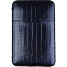Parmida Siyah Kroko Desenli 10’lu Deri Dış Kaplama Seyahat Humidor - PSH080