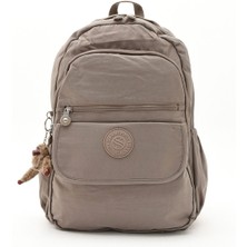 Sanmorris Unisex Suya Dayanıklı Kumaş Laptop Bölmeli Büyük Boy Vizon Renkli Okul Seyahat Sırt Çantası