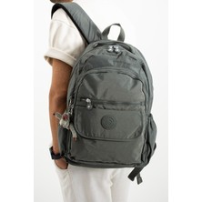 Sanmorris Unisex Suya Dayanıklı Kumaş Laptop Bölmeli Büyük Boy Vizon Renkli Okul Seyahat Sırt Çantası