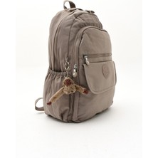Sanmorris Unisex Suya Dayanıklı Kumaş Laptop Bölmeli Büyük Boy Vizon Renkli Okul Seyahat Sırt Çantası