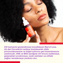 S'he Vec RED OF LOVE - AHA %10 & BHA %2 Cilt Tonu Eşitleyici Canlandırıcı Kırmızı Peeling Serum 30ml