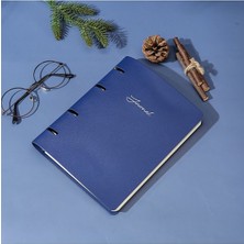 Victoria's Journals Ringo Vegan Deri Mekanizmalı Içi Değişebilen Defter A5 192 Sayfa 100 gr Çizgili Mavi