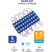 ŞANLED 3 Ledli Parmak Led Modül 1.5W 2835 Smd Mercekli Beyaz,gün Işığı,mavi,kırmızı,yeşil,amber 12V