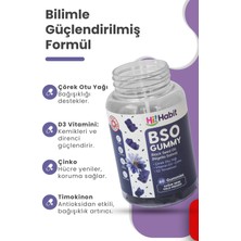 Hi Habit Çörek Otu Yağı İçeren Vegan Gummy – Soğuk Sıkım D3 ve Çinko Takviyeli 60 Adet