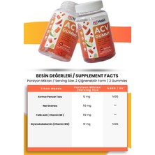 Hi Habit Elma Sirkesi ve Çörek Otu Yağı İçeren Gummy – D3, B12 ve Folik Asit Takviyeli Vegan Gummies 2 x 60 Adet