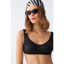 Modaserdem Akbeniz Kadın Siyah Pedli Yüksek Bel Bikini Takımı