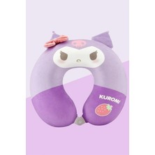 Sanrio Lisanslı Çilek Serisi Boyun Yastığı - Kuromi