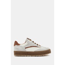 Rayn Kadın Bej Taba Gerçek Deri Sneaker