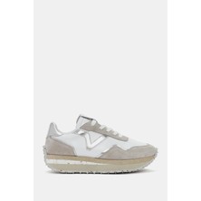 Lessa Kadın Gümüş Kum Gerçek Süet Deri Sneaker